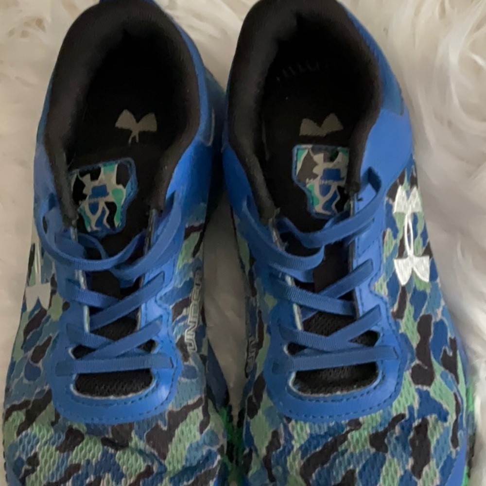 Under Armour Blue and Green Athletic Sneakers - Picture 6 of 16